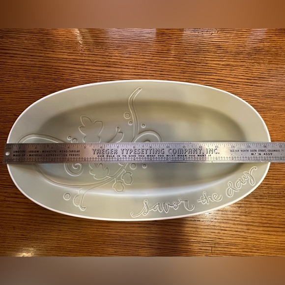 Hallmark Savor The Day Sage Green Platter - Picture 4 of 6